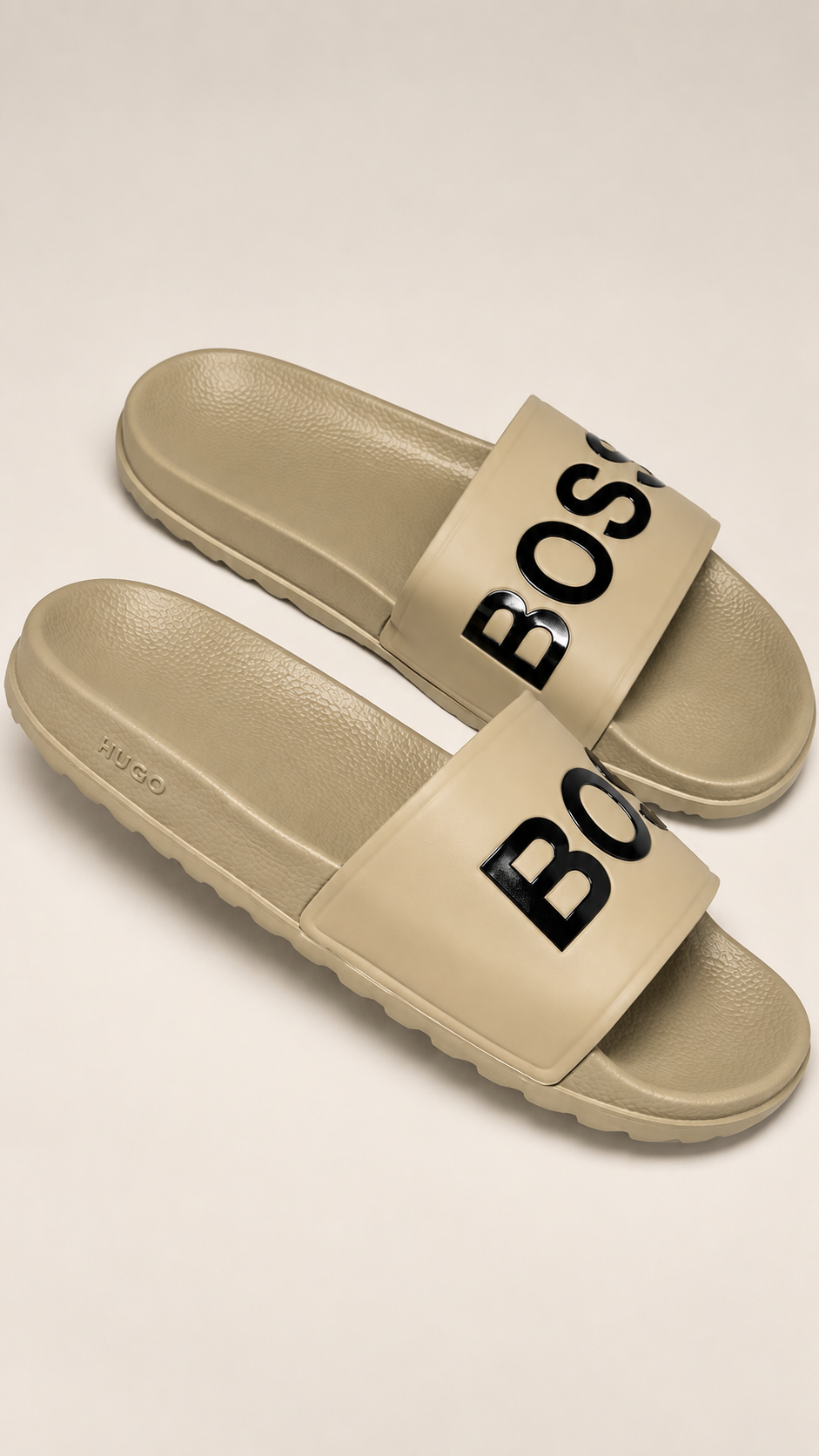 Classic Beige Logo Strap Slides