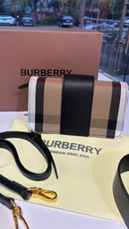 Classic Check Pattern Buckle Shoulder & crossbody Bag