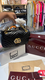 Iconic Black Quilted Medium Chain Bag