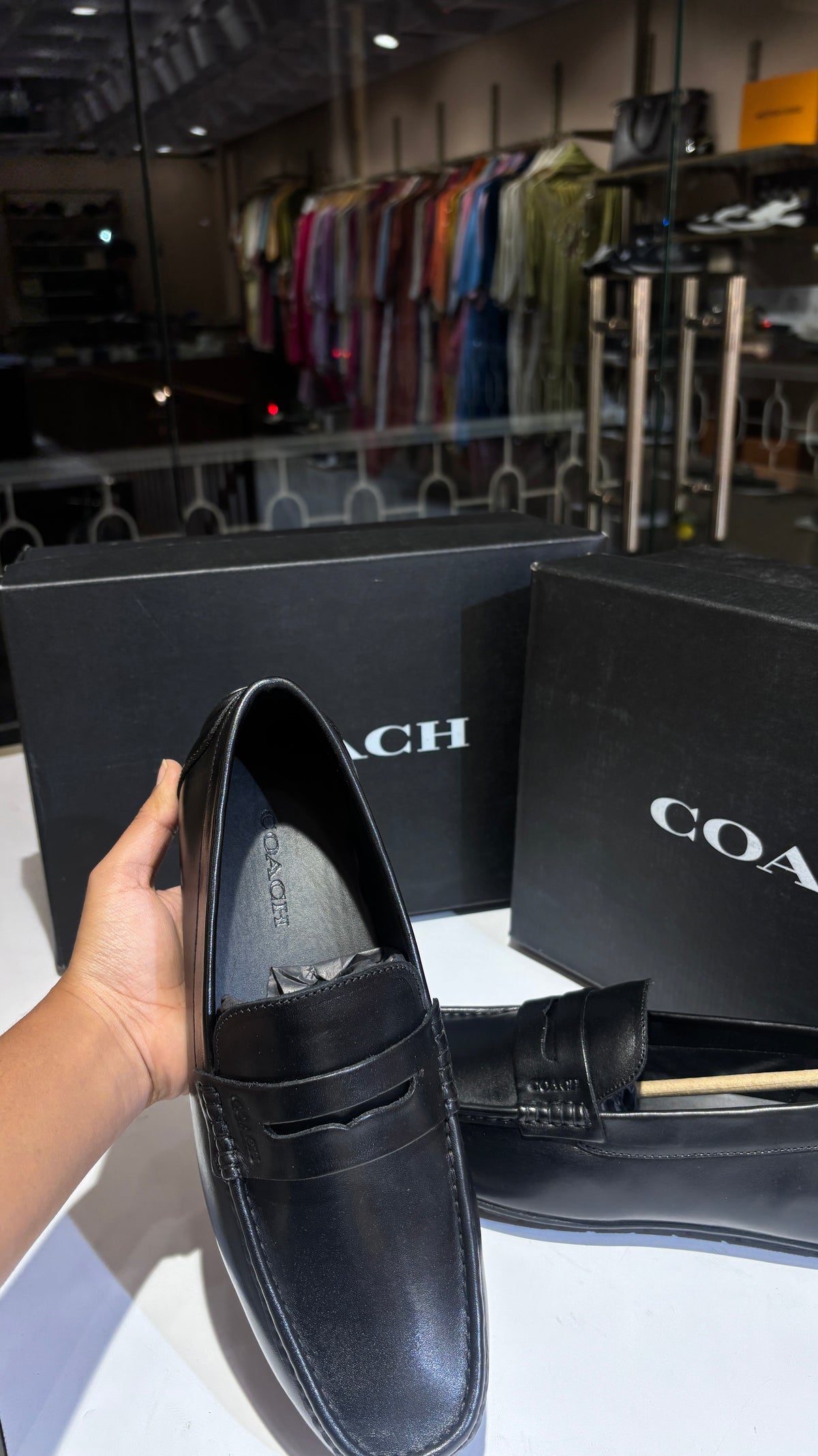 Plain Black Cora Leather Loafers
