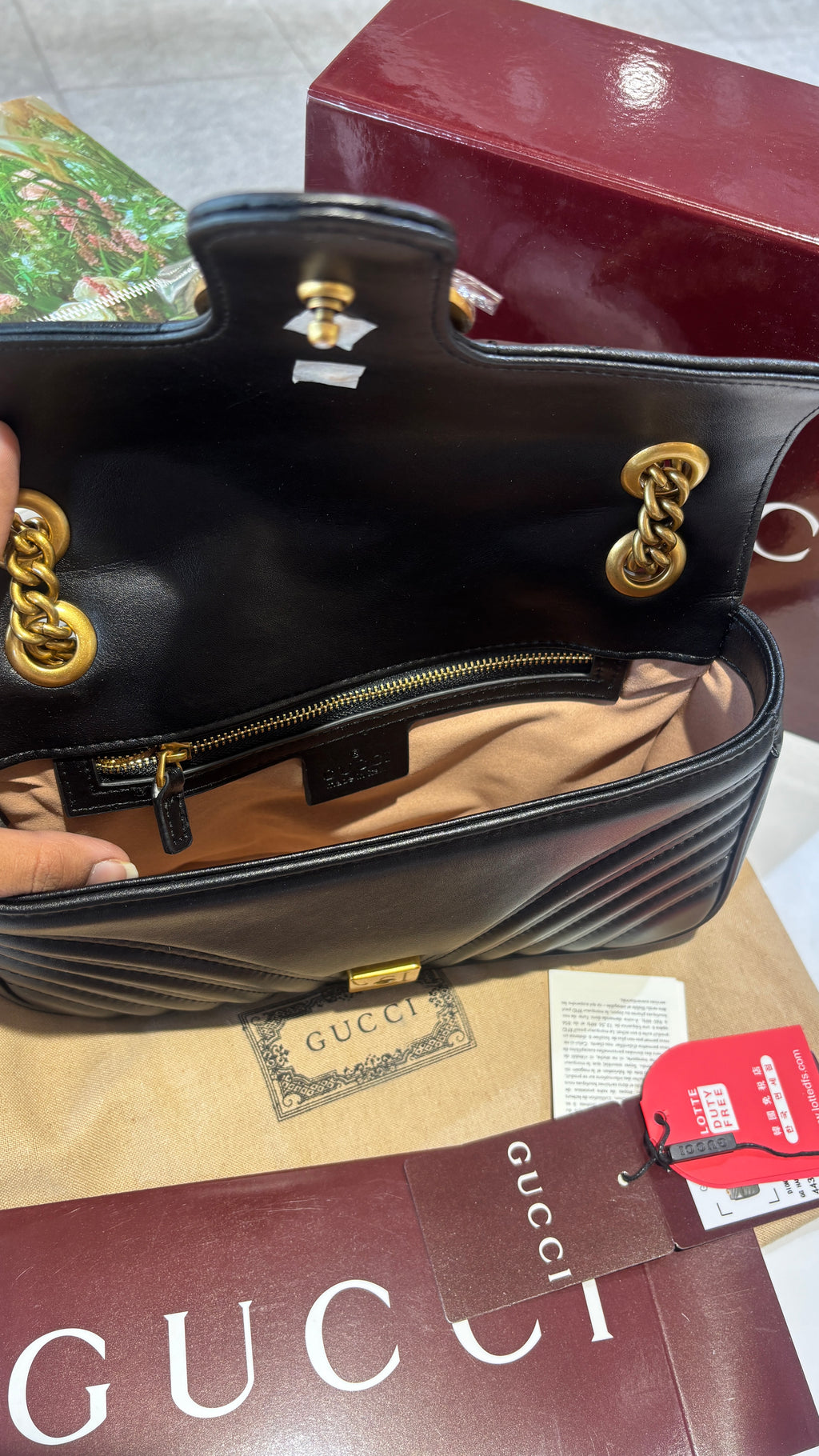 Iconic Black Quilted Medium Chain Bag