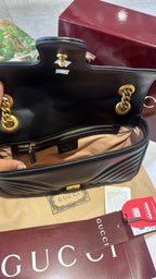 Iconic Black Quilted Medium Chain Bag