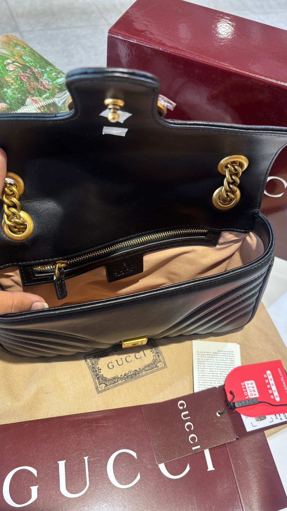 Iconic Black Quilted Medium Chain Bag
