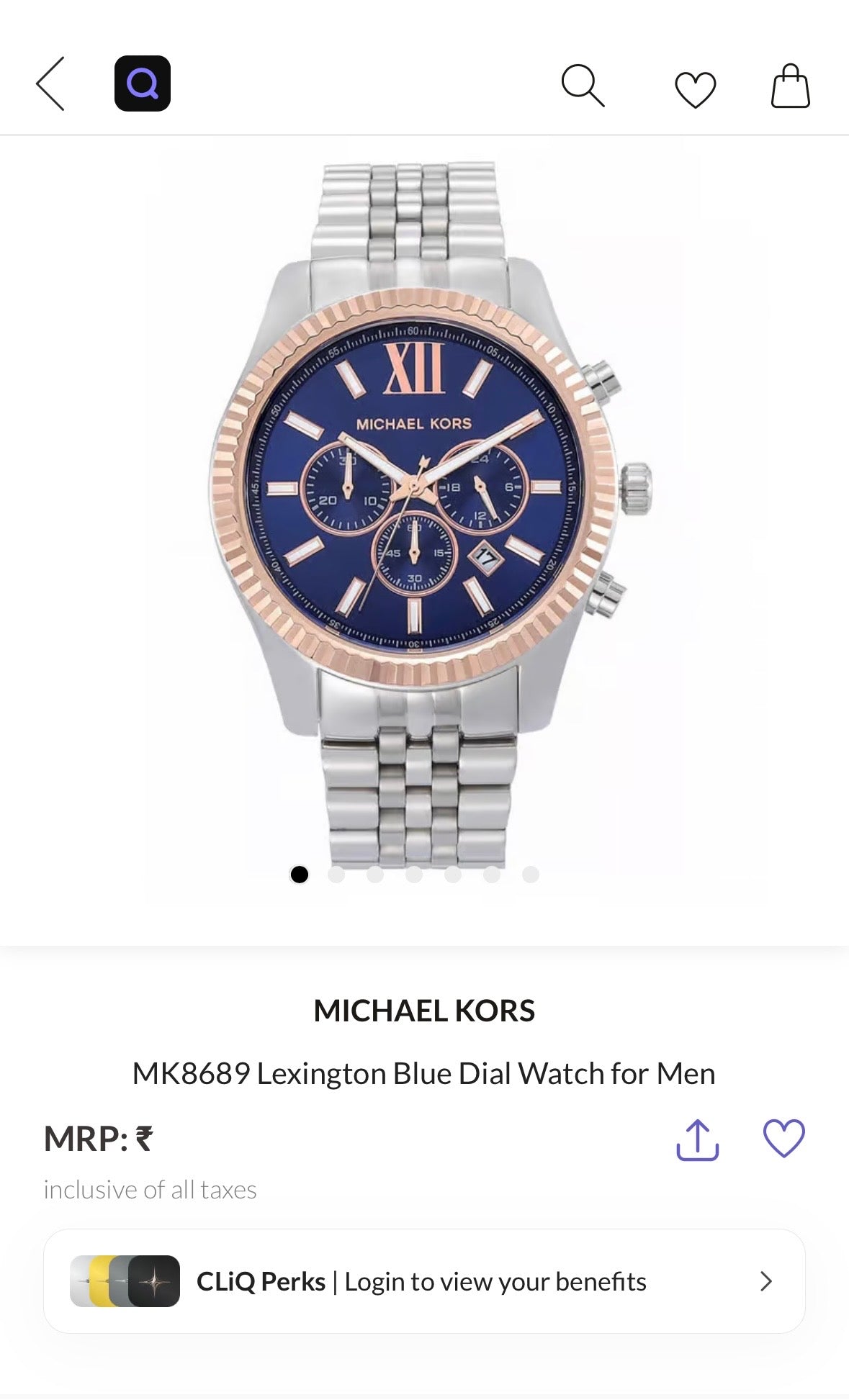 MK8689 Lexington Blue Dial Watch for Men