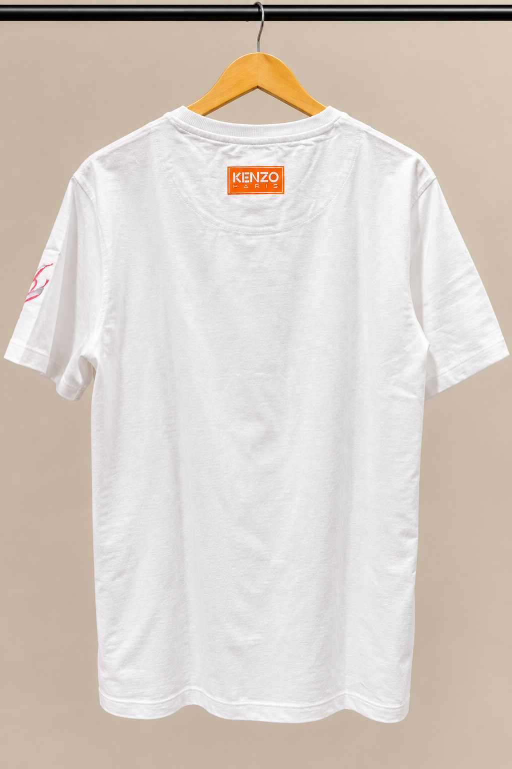 White Dragon Graphic Printed Crew Neck T-Shirt