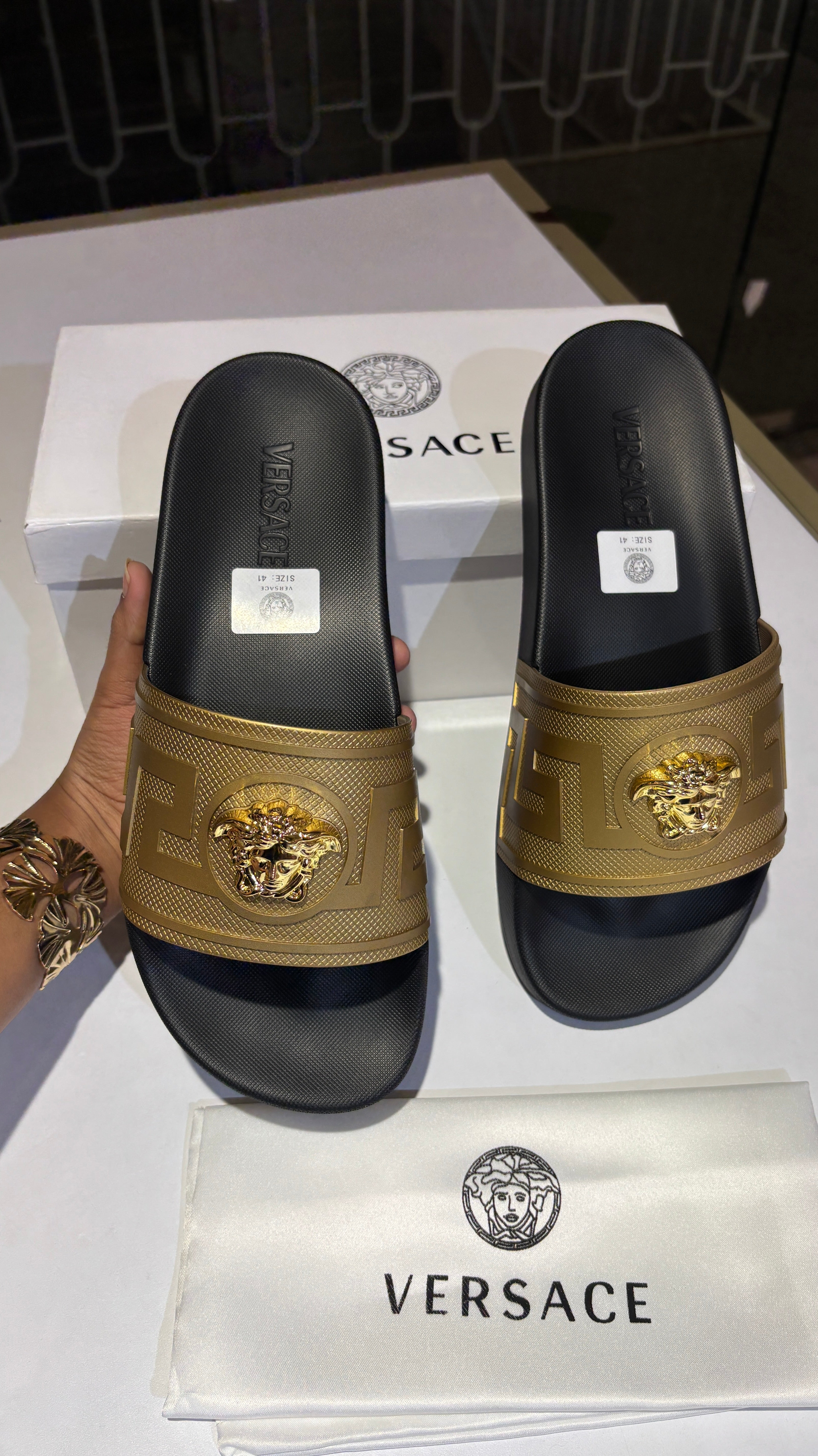 Classic Gold Medallion Slides