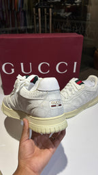 Signature Patterned White Monogram Sneakers