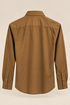 Classic Camel Brown Cotton Shirt