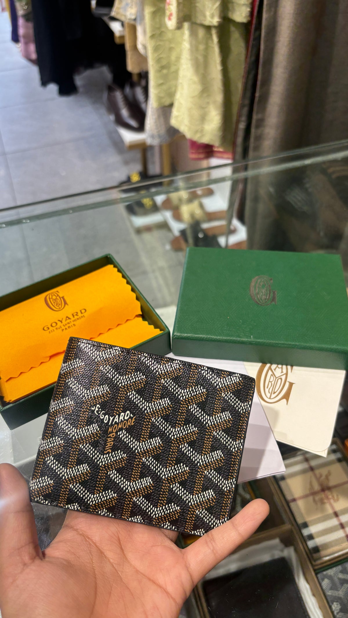 Signature monogram black men’s wallet