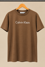 Brown Classic Crew Neck Logo T-Shirt