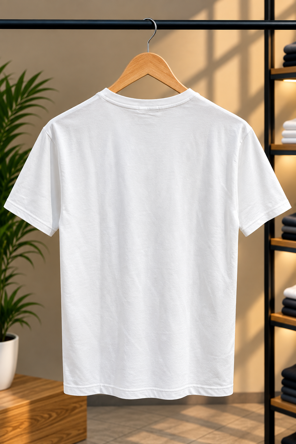 Men’s White Graphic Print Crew Neck T-Shirt
