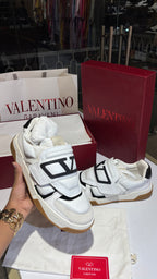 Minimalist White & Black Strap Low-Top Sneakers