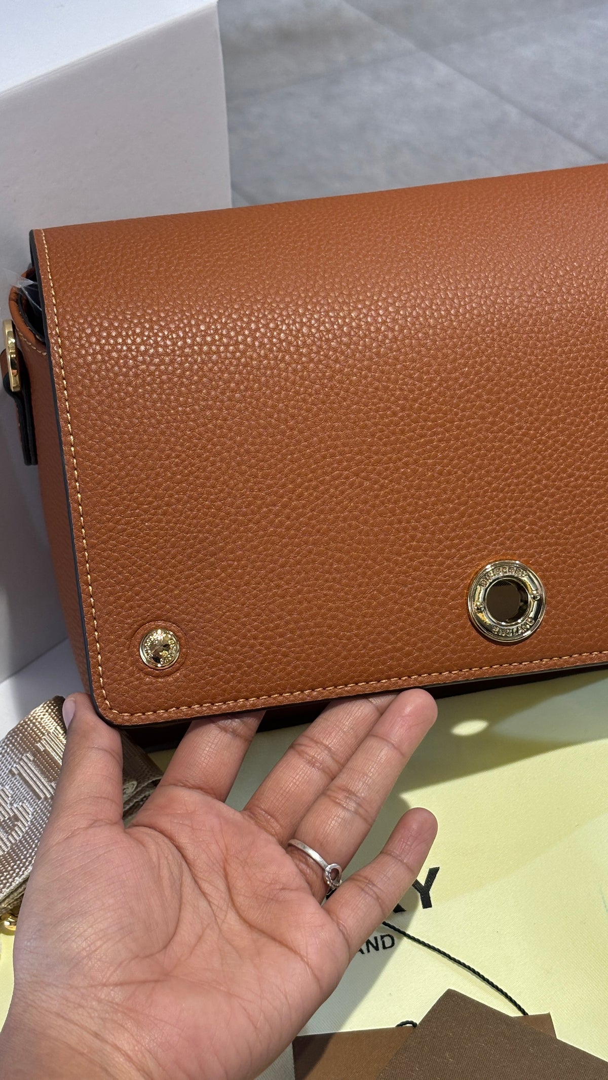 Signature Check Detail crossbody bag