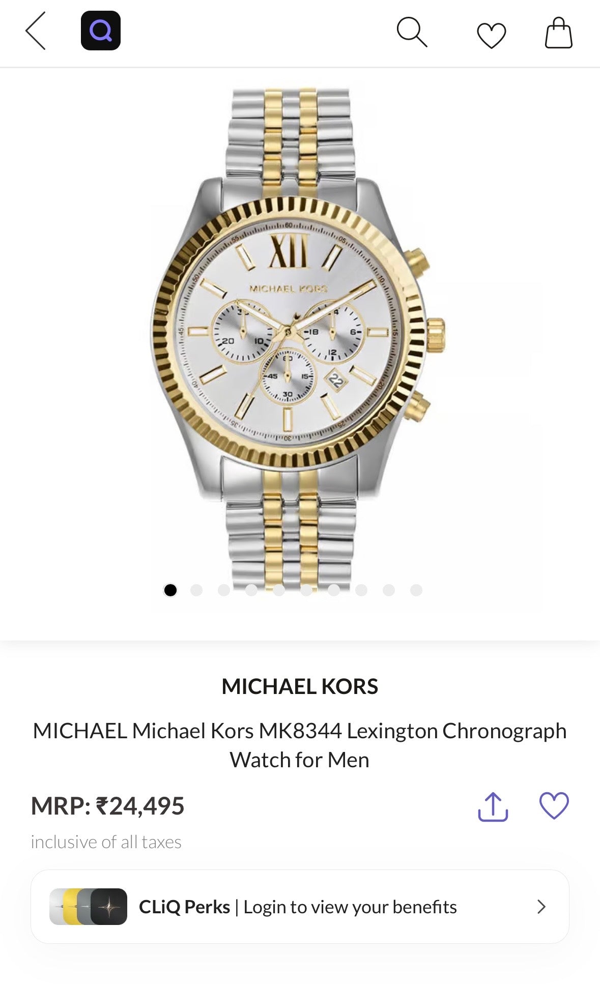 MICHAEL Michael Kors MK8344 Lexington Chronograph Watch for Men