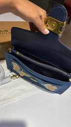Denim bag with two straps