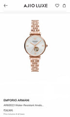 AR60023 Gianni T-Bar Automatic Watch for Women