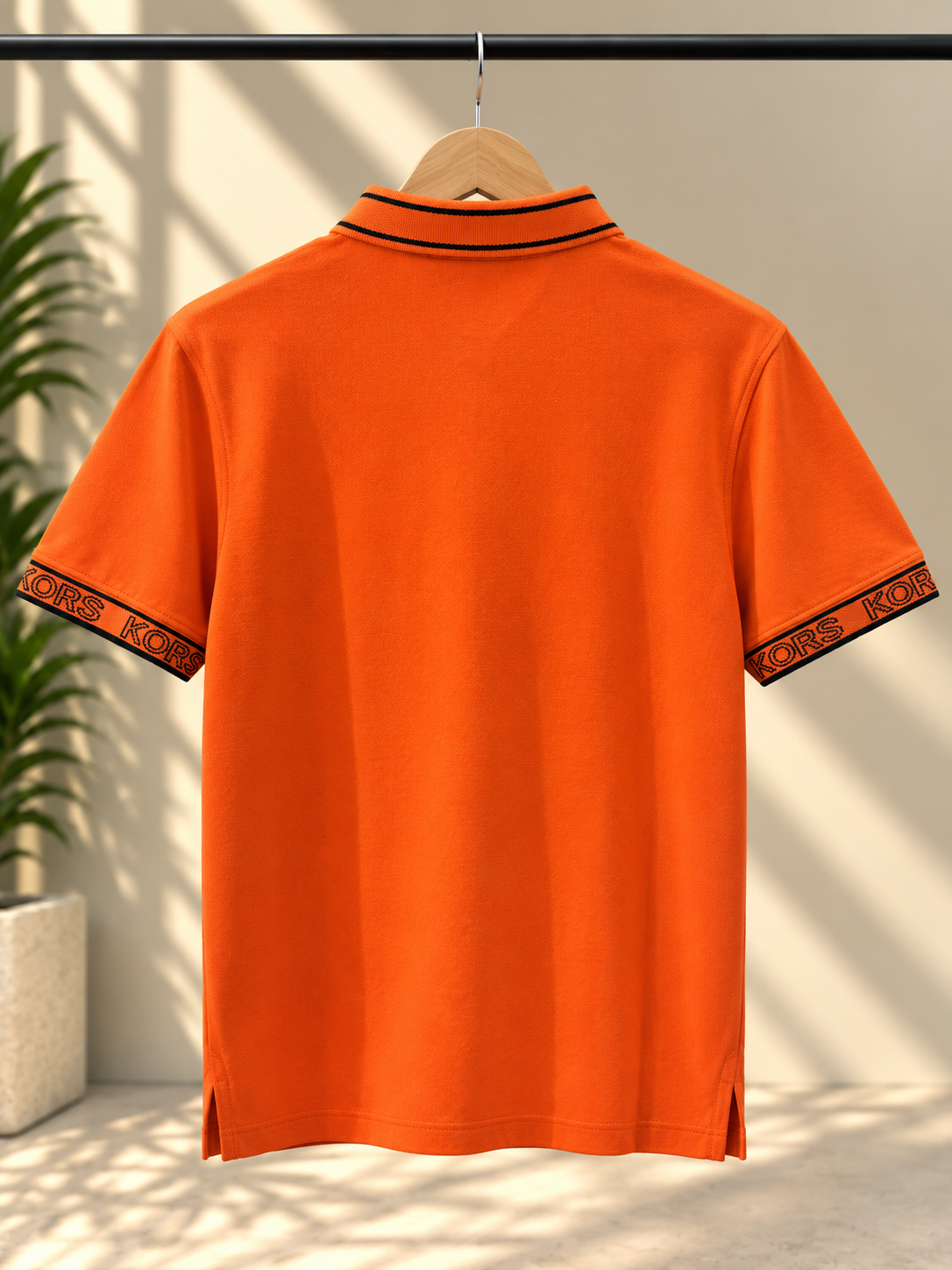 Orange Classic Polo T-Shirt with Contrast Trim