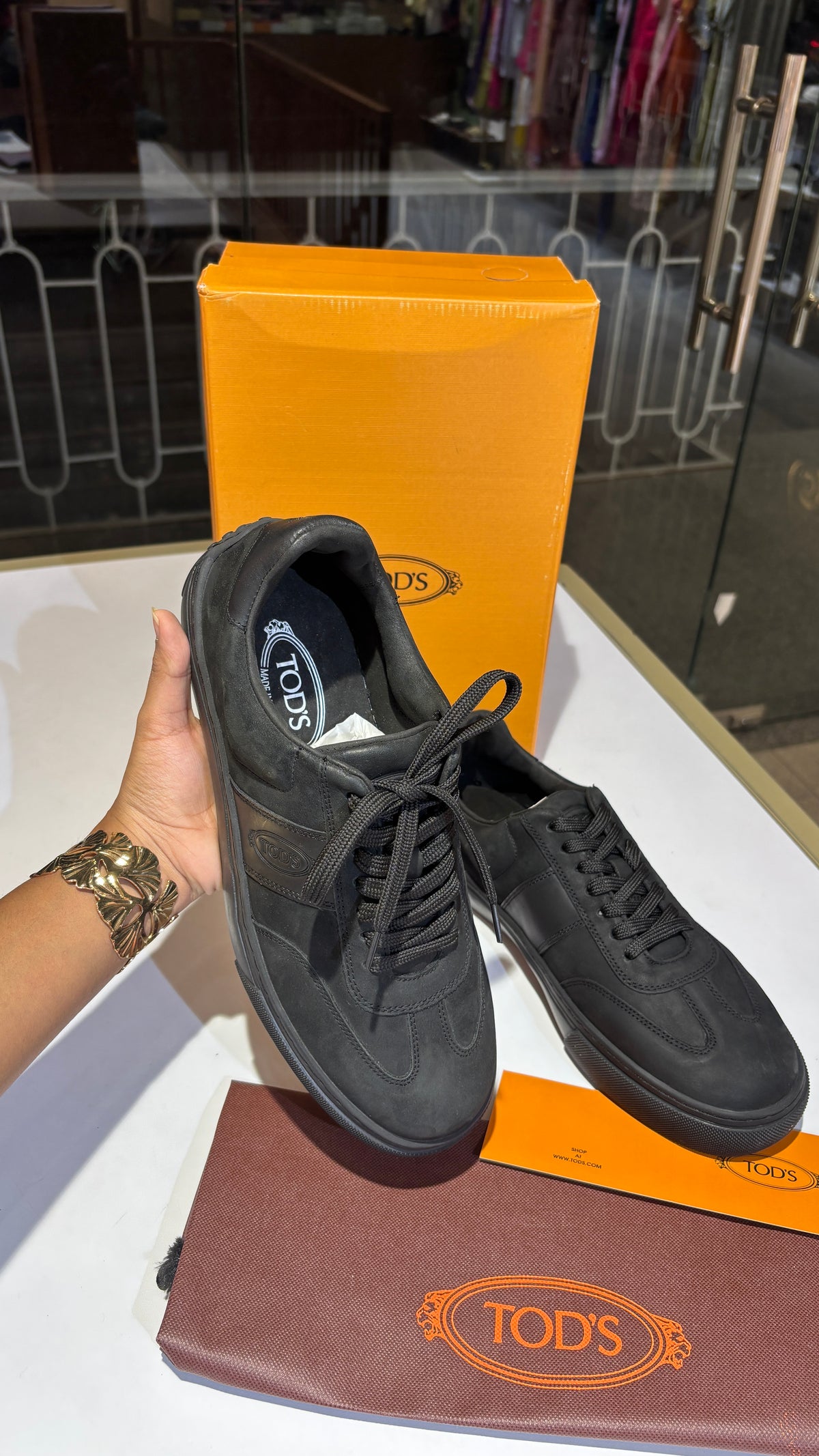 Black Suede Low-Top Sneakers