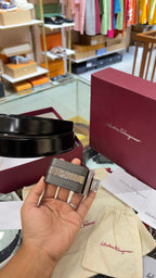 SF plain leather belt