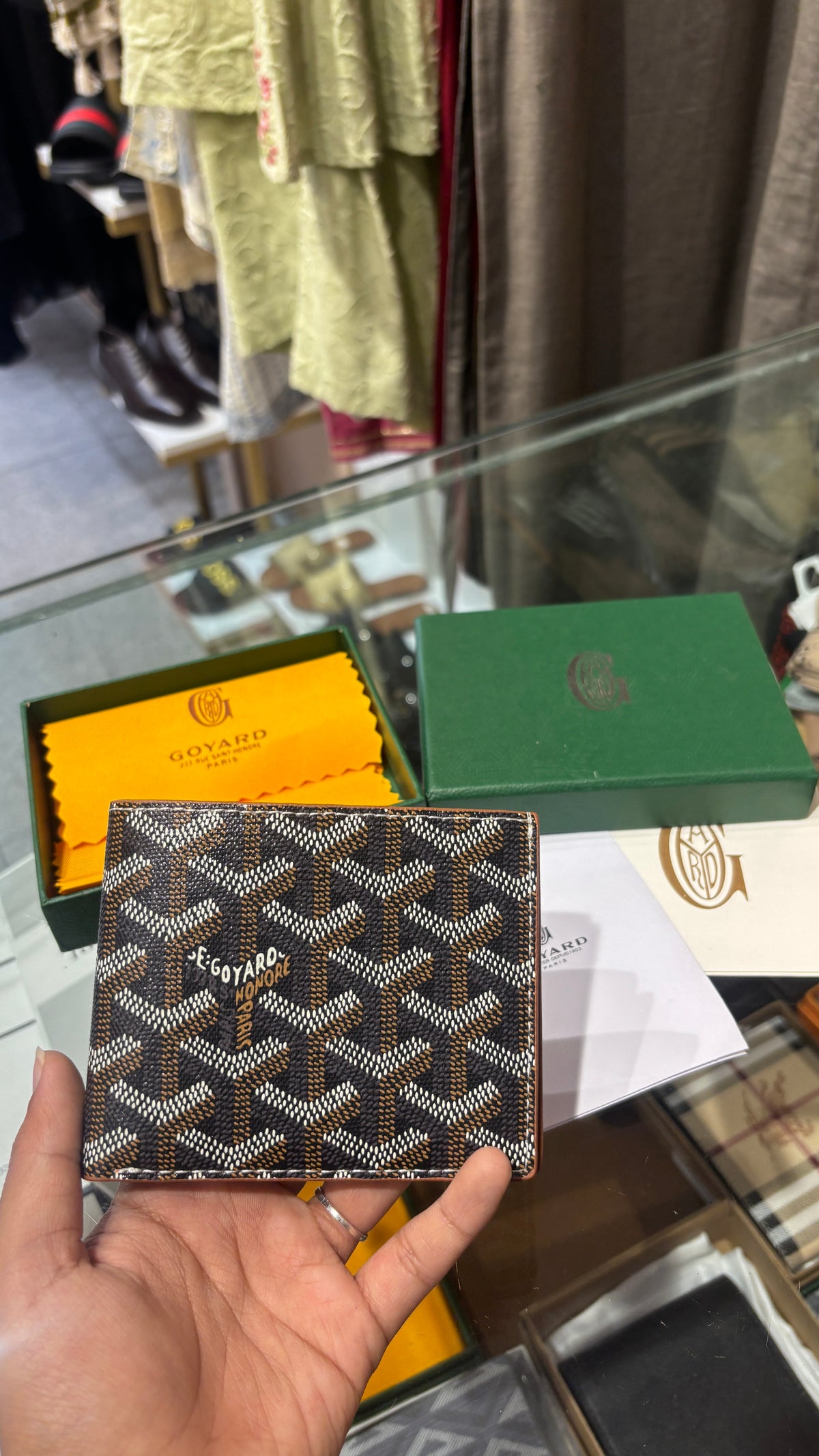 Signature monogram brown men’s wallet