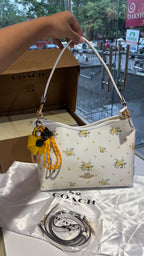 Floral print shoulder bag