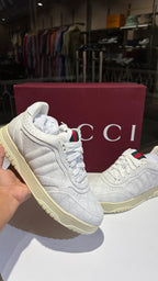 Signature Patterned White Monogram Sneakers