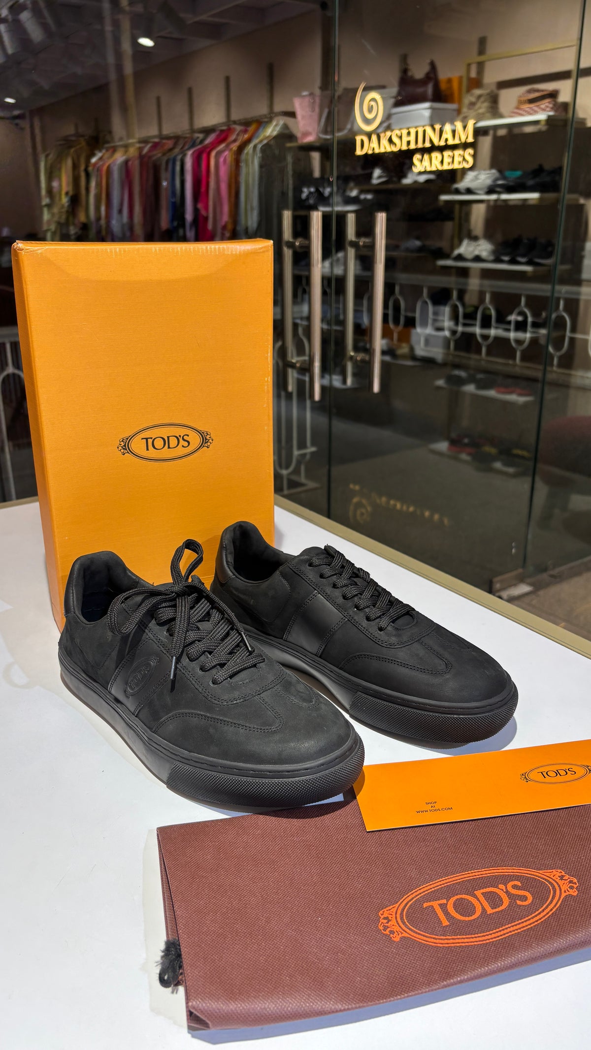 Black Suede Low-Top Sneakers