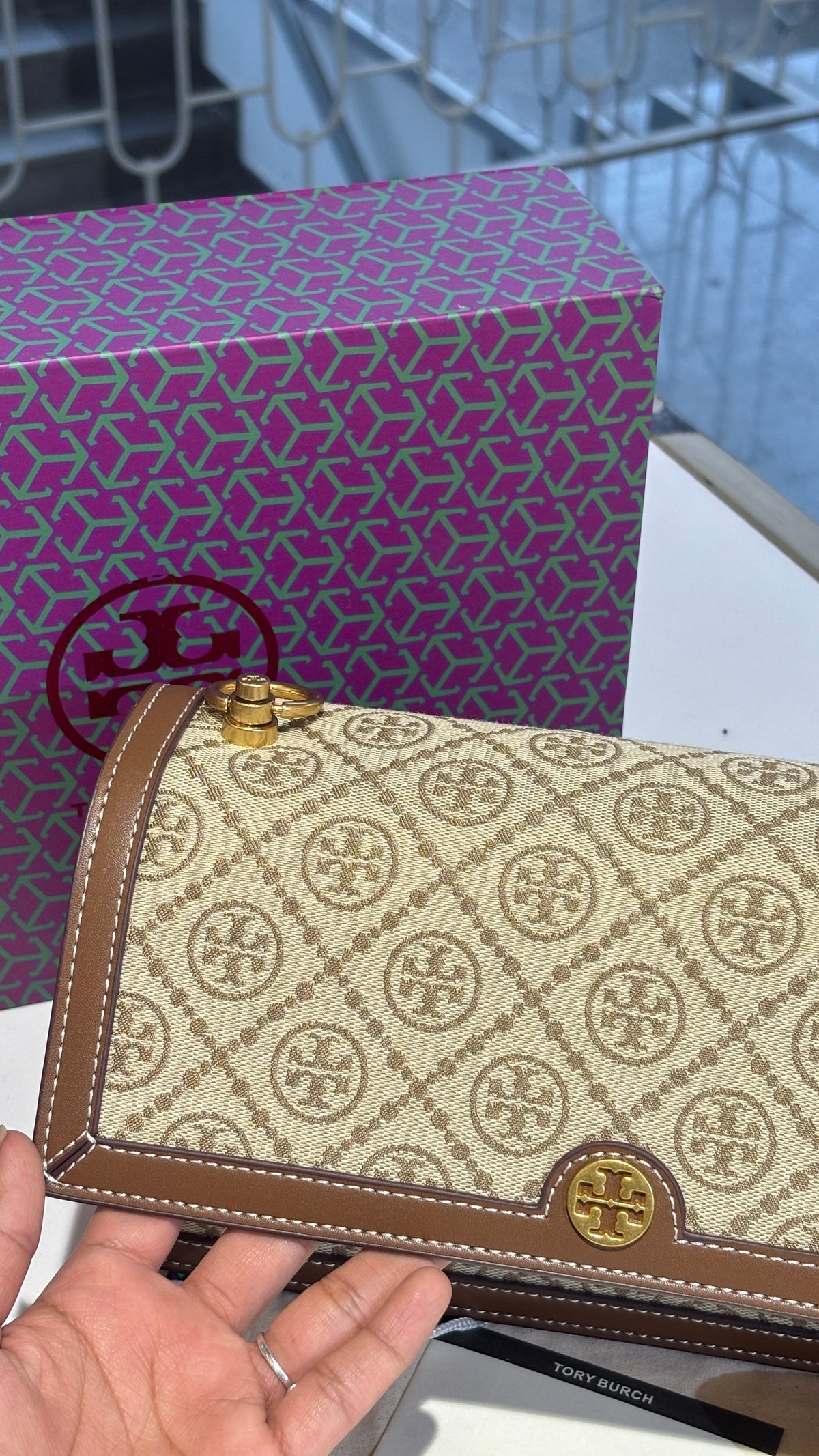 Signature monogram canvas crossbody bag