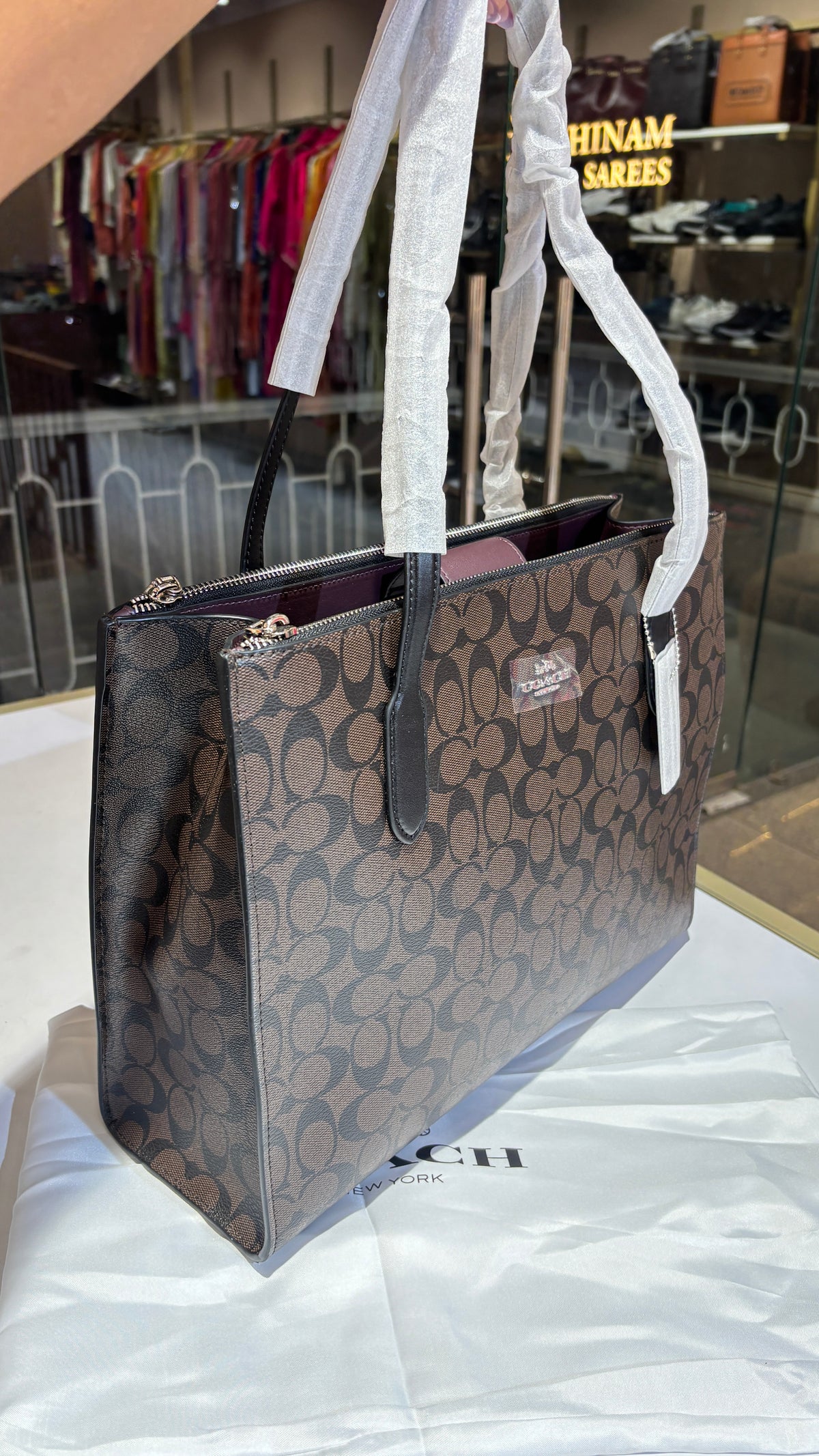 Structured Monogram Tote Bag
