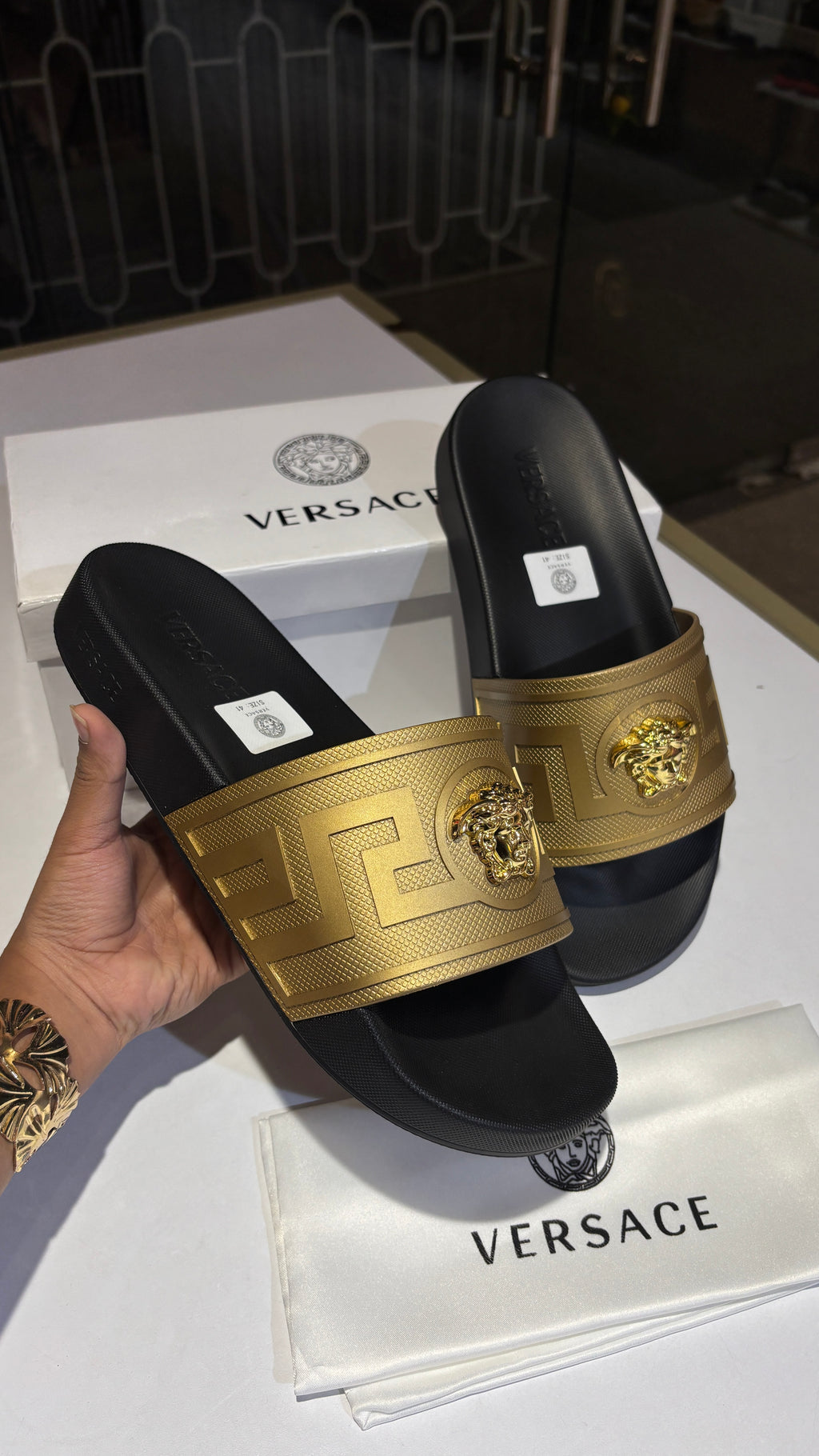 Classic Gold Medallion Slides