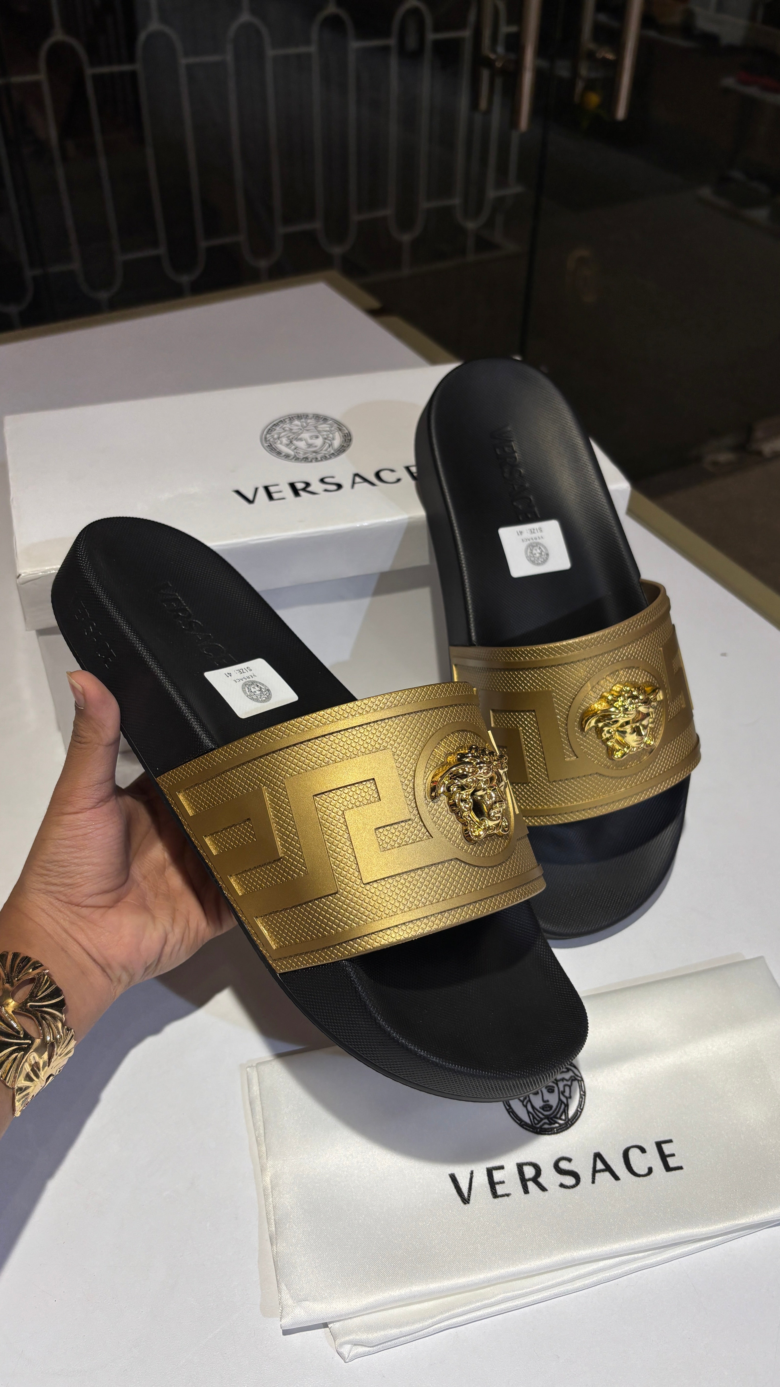 Classic Gold Medallion Slides
