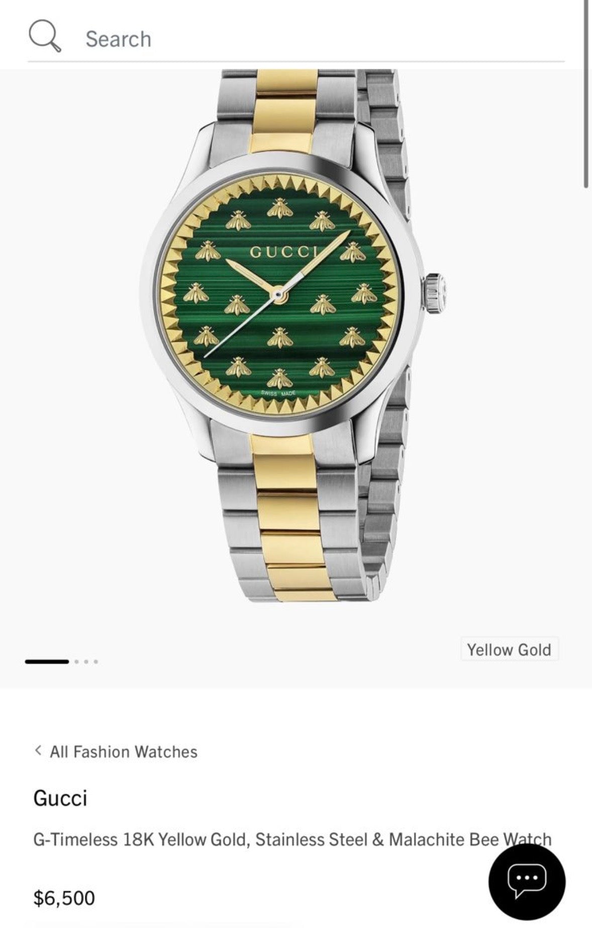 YA1265042 Signature Green dial bee watch