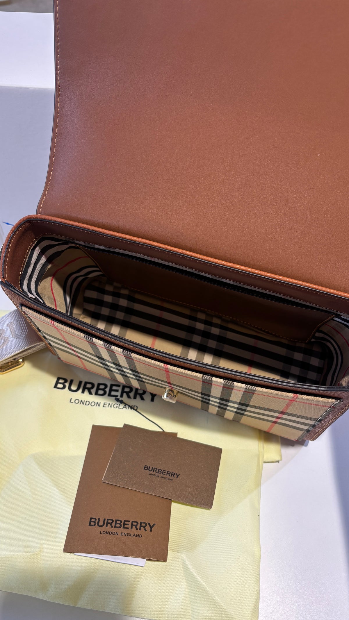 Signature Check Detail crossbody bag