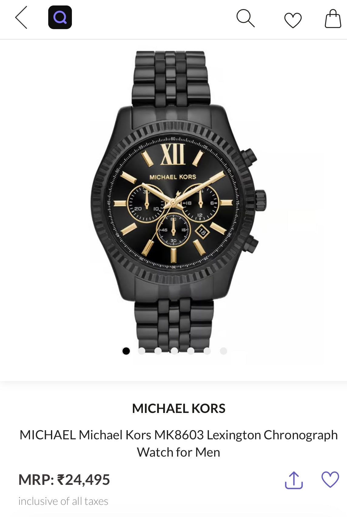 MK8603 Lexington Chronograph Watch for Men