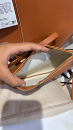 Tan Textured Leather convertibleTote with Matching Pouch