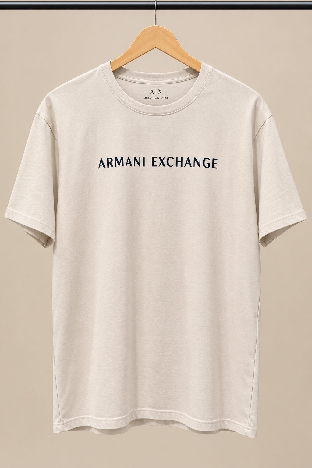 Cream Classic Crew Neck Logo T-Shirt
