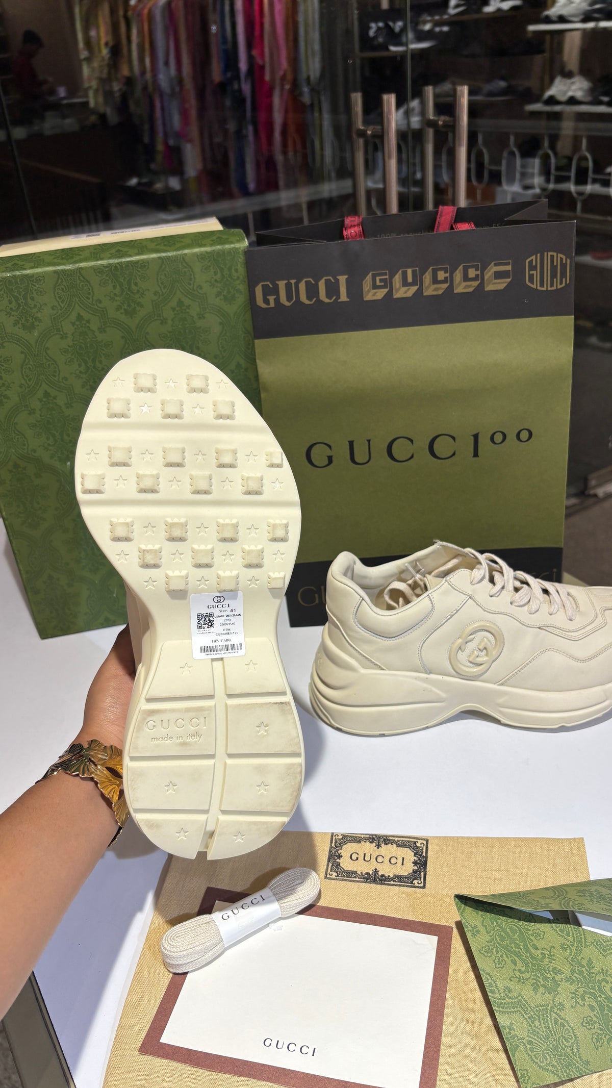 Off-White leather Low-Top Chunky Sneakers