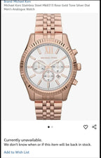 Mk8313 rose gold analog watch