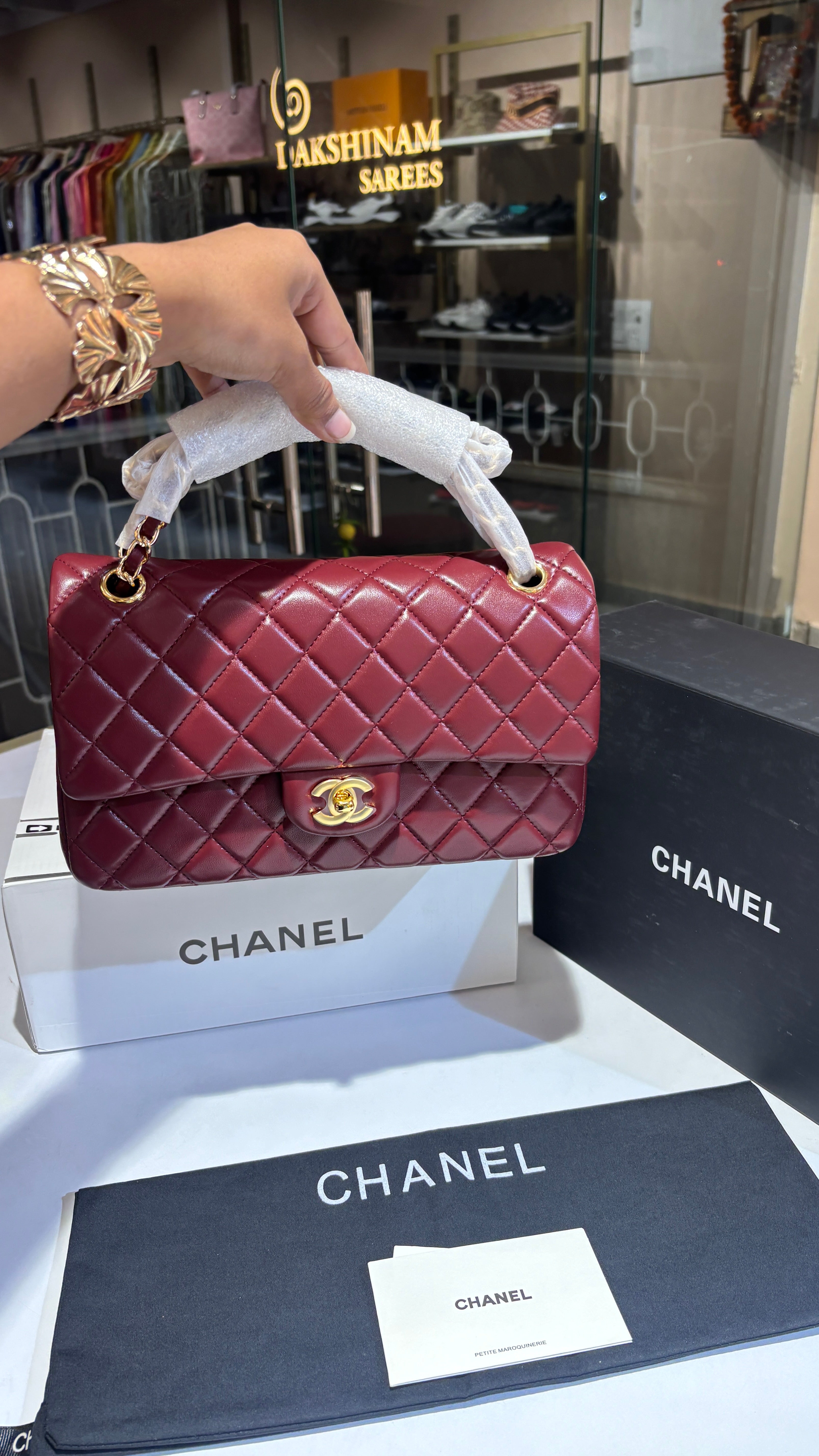 Quilted Maroon sling bag