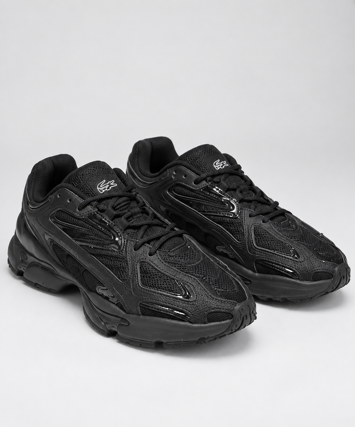 All-Black Retro Runner Sneakers