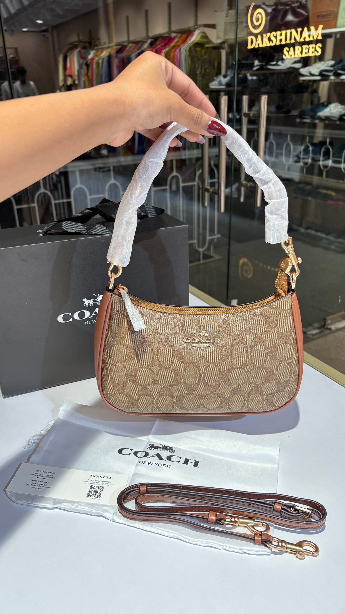 Brown Signature Monogram shoulder bag