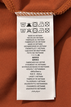 Rust Brown Monogram Print Polo T-Shirt