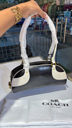 Vintage-Inspired Two-Tone Leather Bag