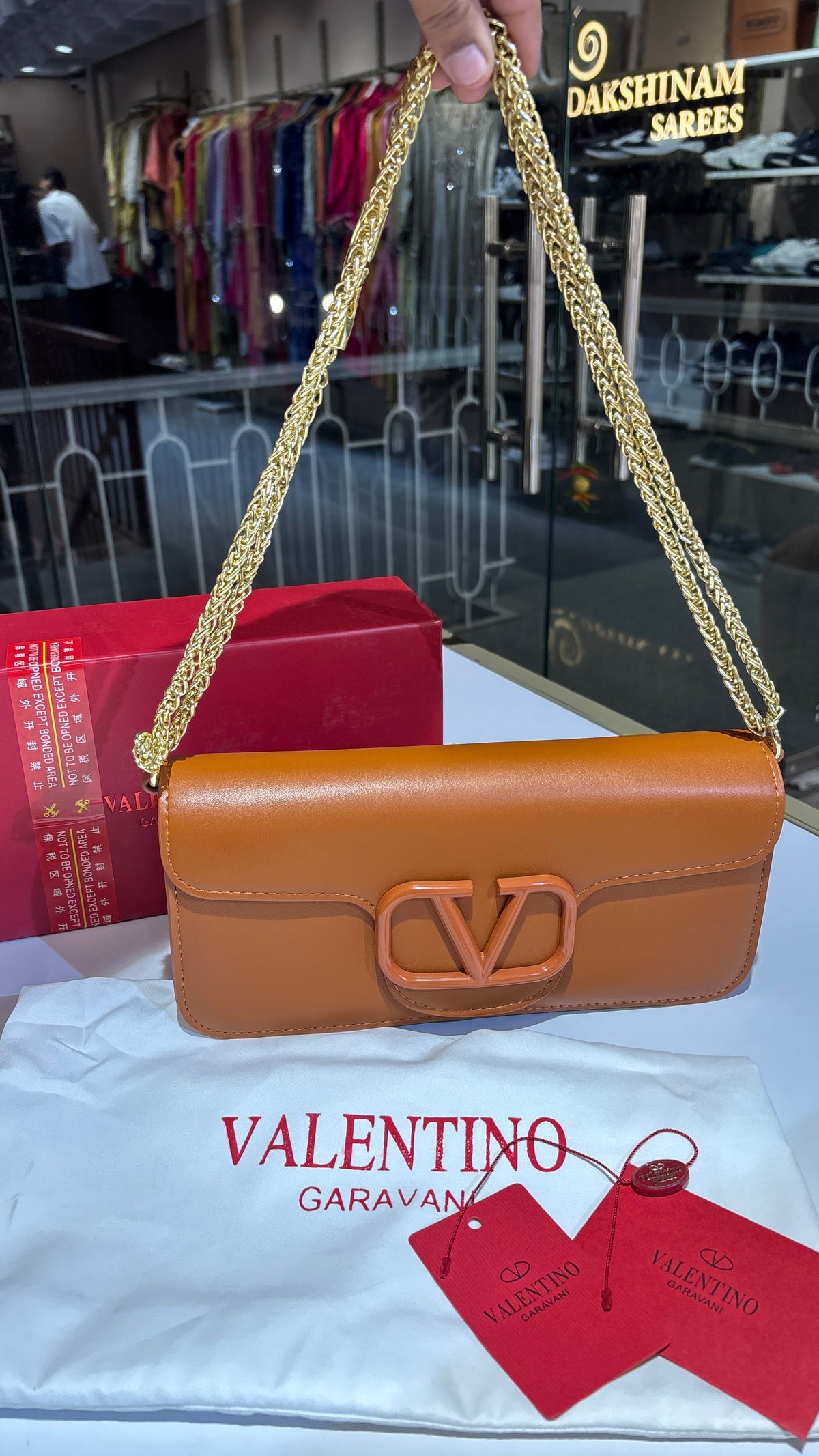 Chain Strap leather Shoulder bag