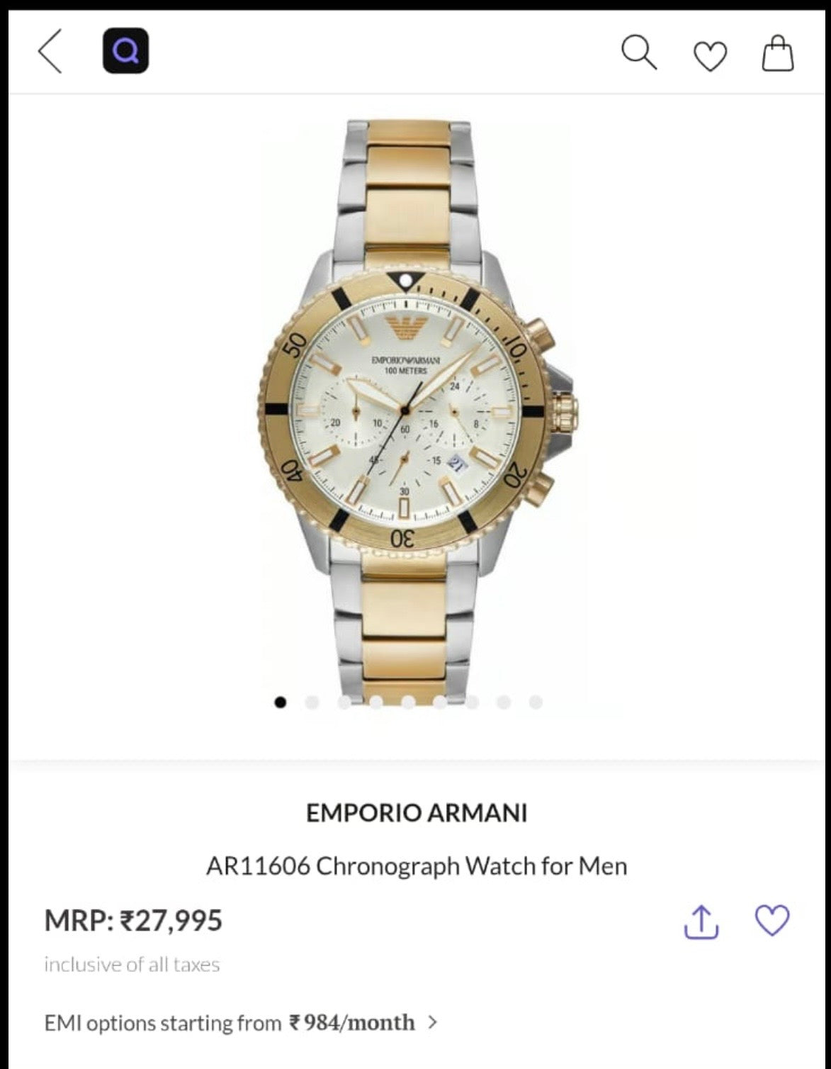 AR11606 Chronograph Watch for Men