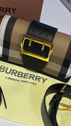 Classic Check Pattern Buckle Shoulder & crossbody Bag