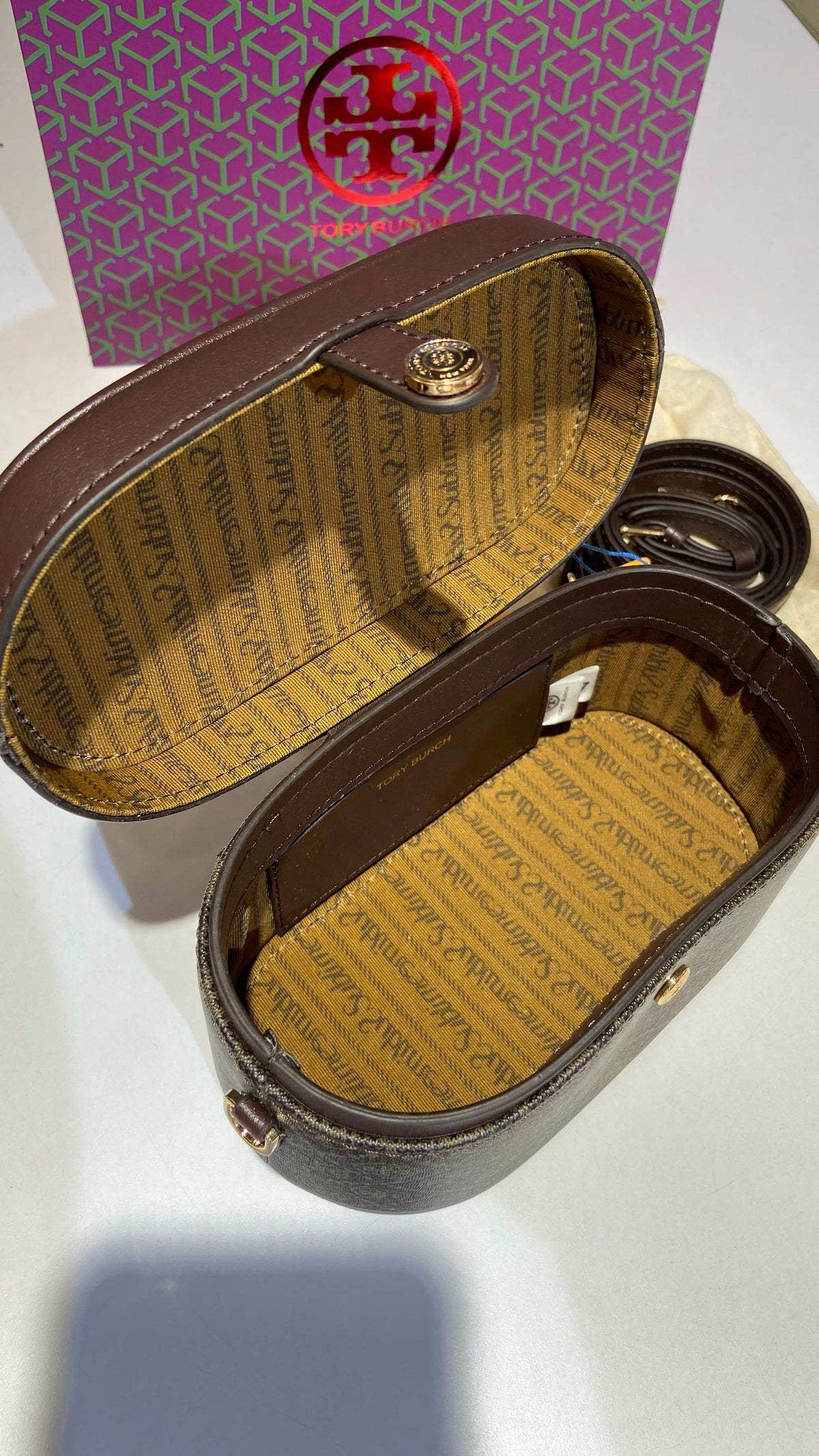 Dual Tone Monogram Vanity Bag