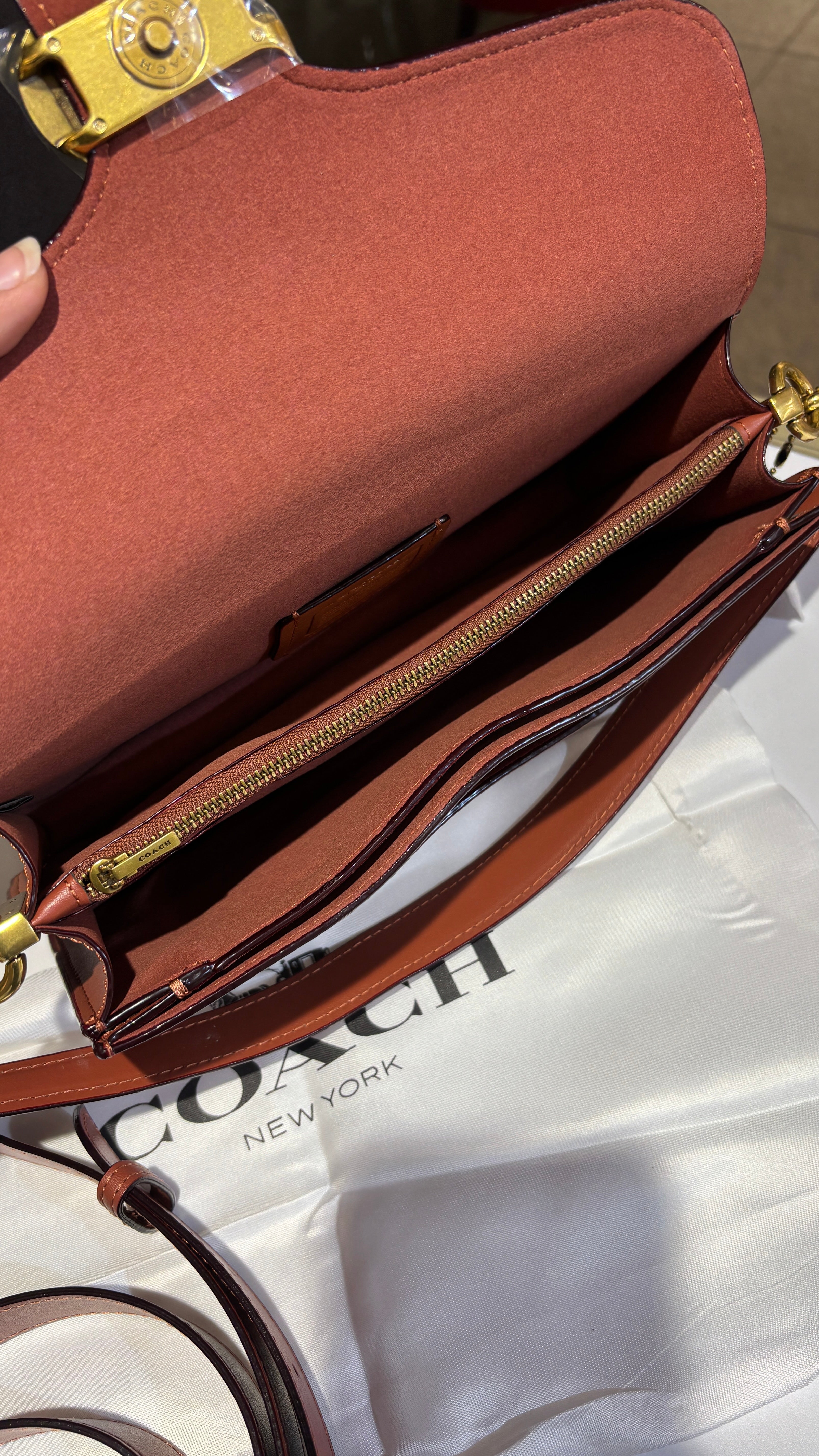 Signature monogram tan tabby bag