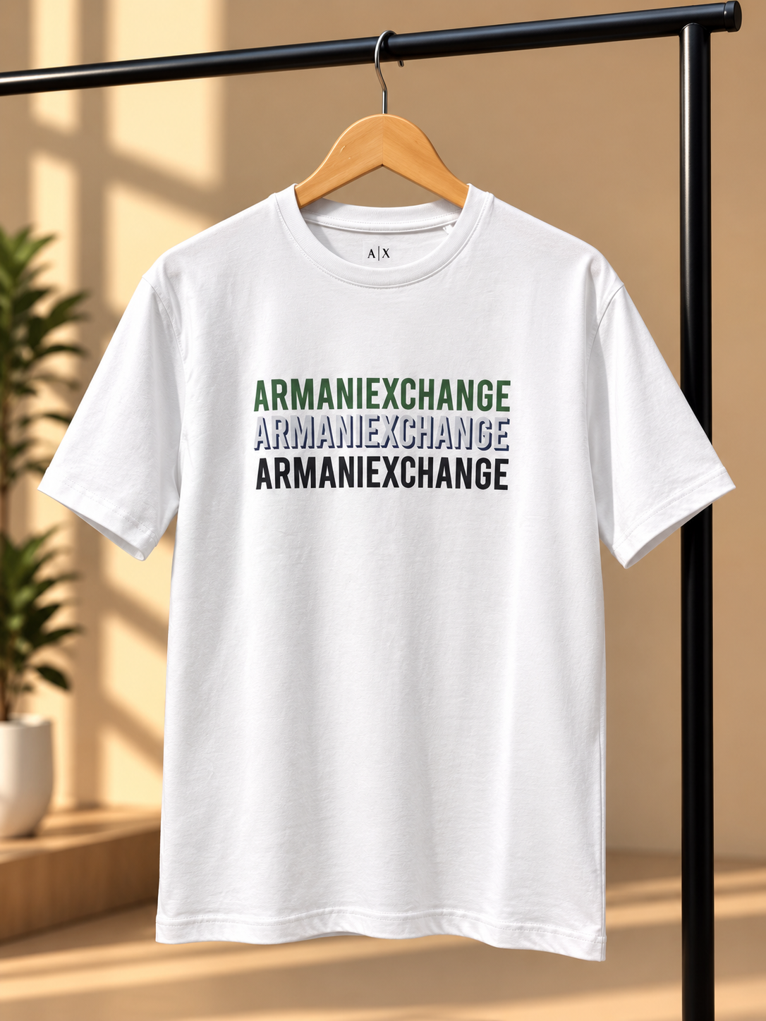 White Crew Neck Graphic Print T-Shirt