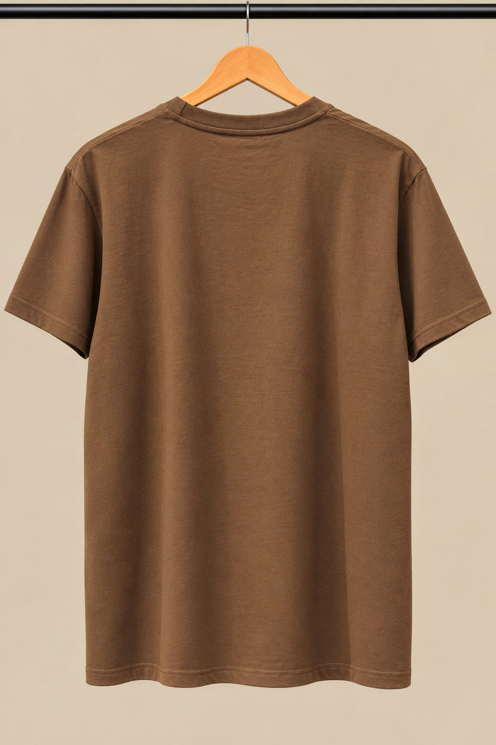 Brown Classic Crew Neck Logo T-Shirt